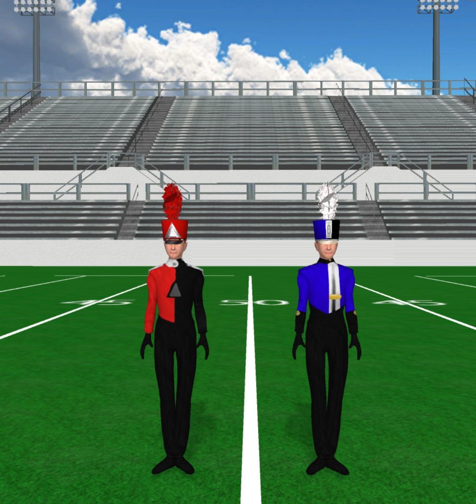 Red And Black Uniform With Red Plume Blue And Black With White Plume 966x1024