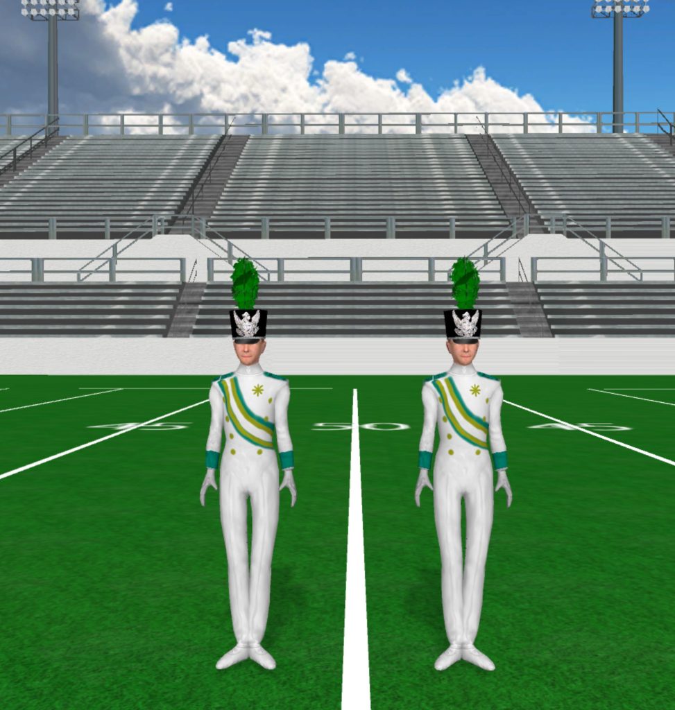 White and Green White Uniform With Sash And Green Plume 973x1024