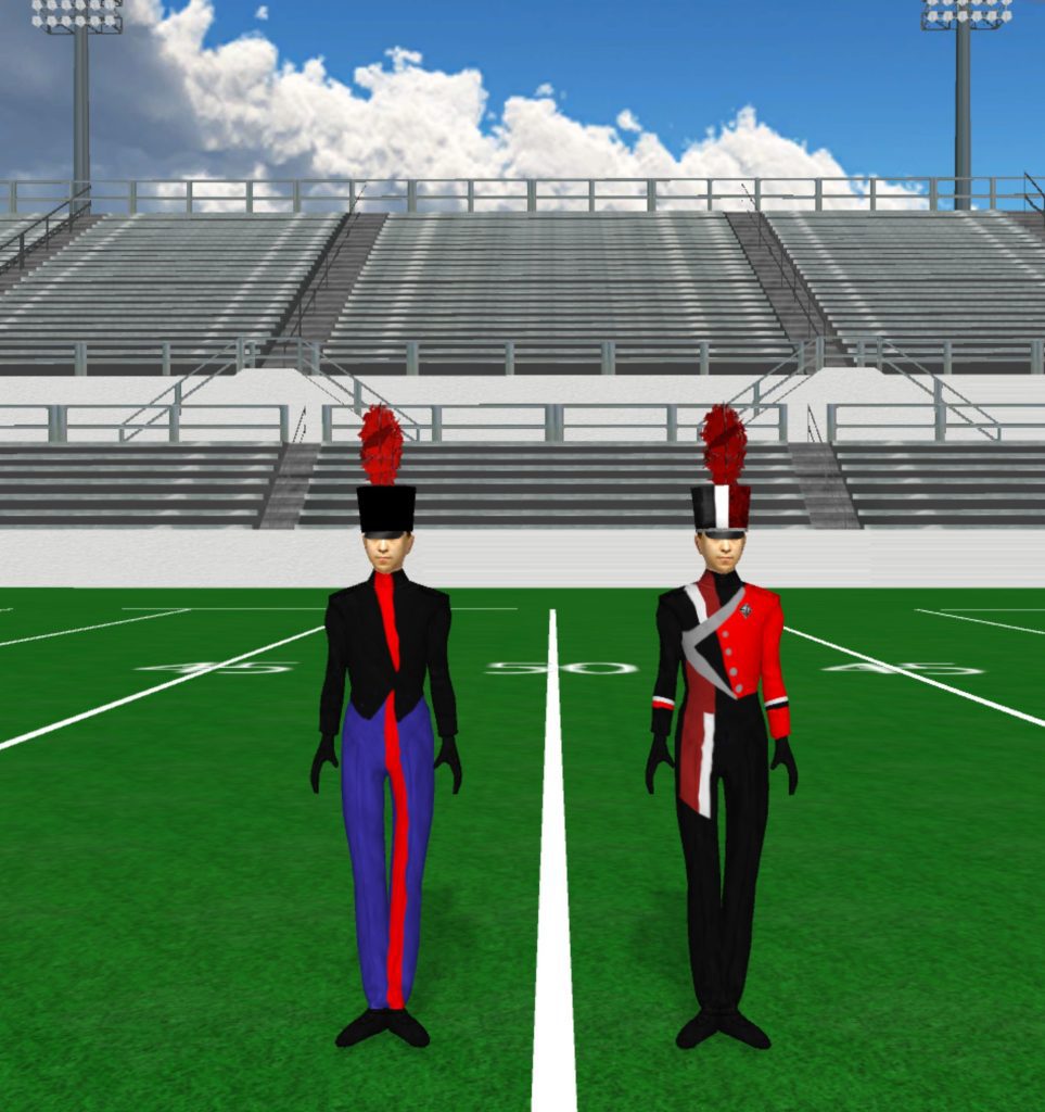 Multicolor Black Red Gray White And Purple Uniforms 963x1024