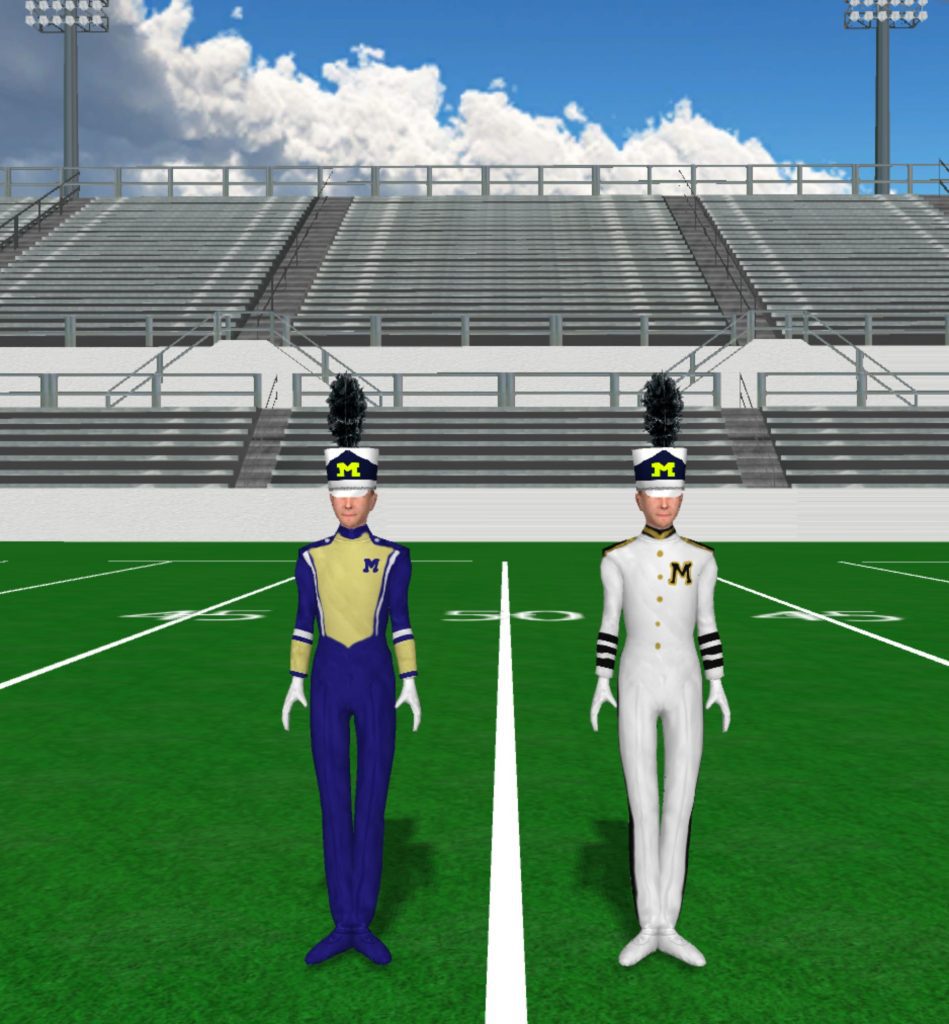 MMB Blue Gold And White Uniform With Neon M Shako 949x1024