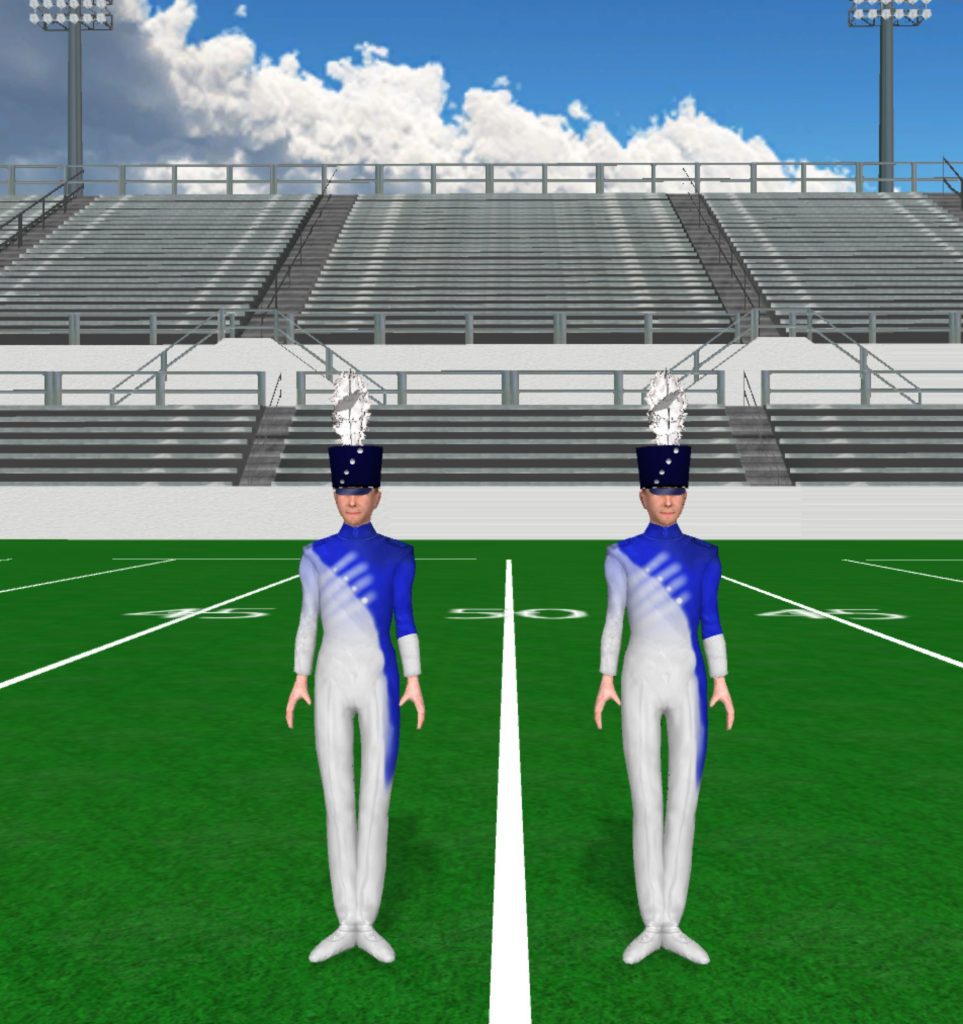 Blue and White Blue And White Uniform With Black Shako 963x1024