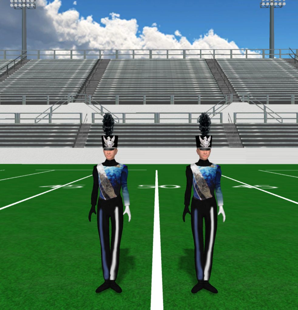 Blue With Silver Sash Uniform 982x1024