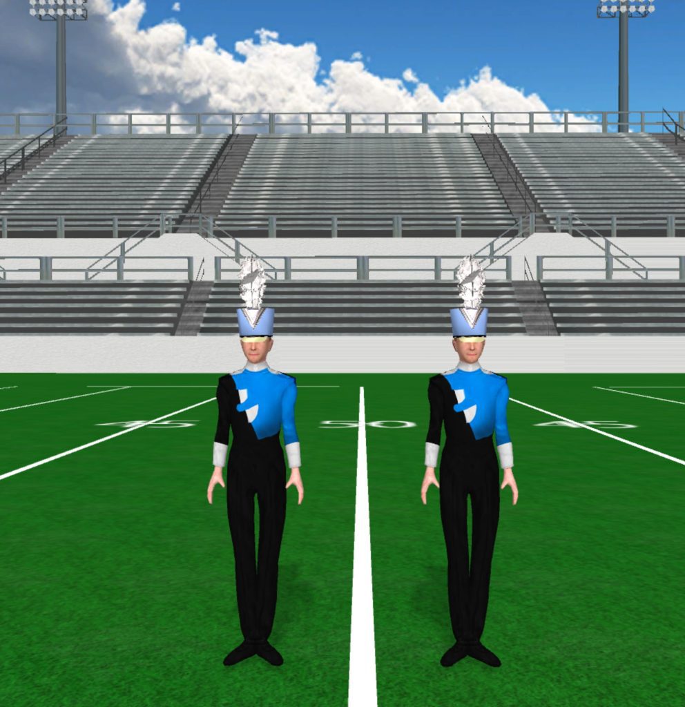 Blue and Black Black And Blue Uniform With Light Blue Shako 992x1024