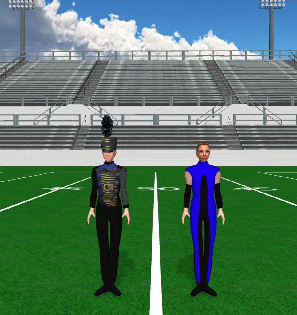 Gold Stripes Black With Gold Stripes Uniform Black And Blue Guard 966x1024