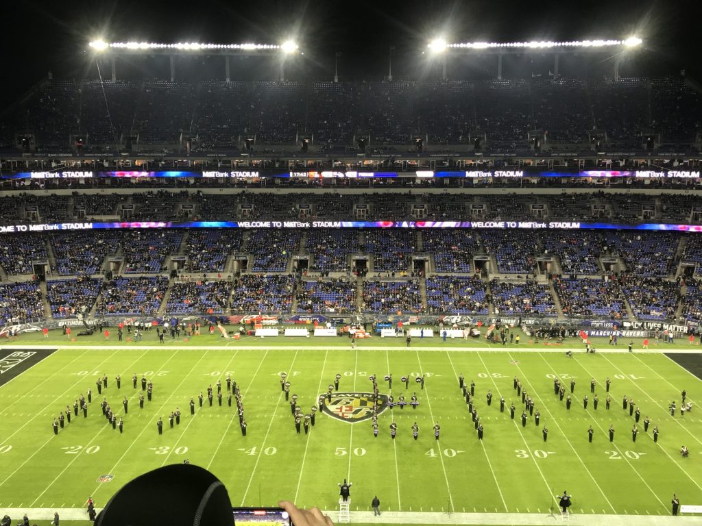 Baltimore's Marching Ravens 75th Anniversary ravens spelled scaled 1