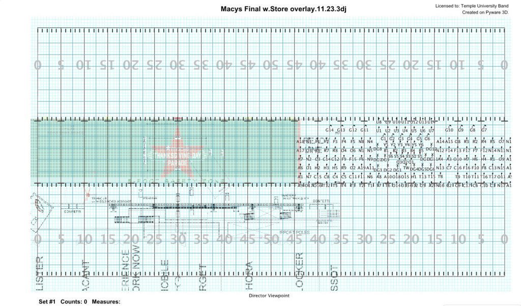 2025 Macy's Thanksgiving Day Parade Temple Drill Chart 1024x601 1